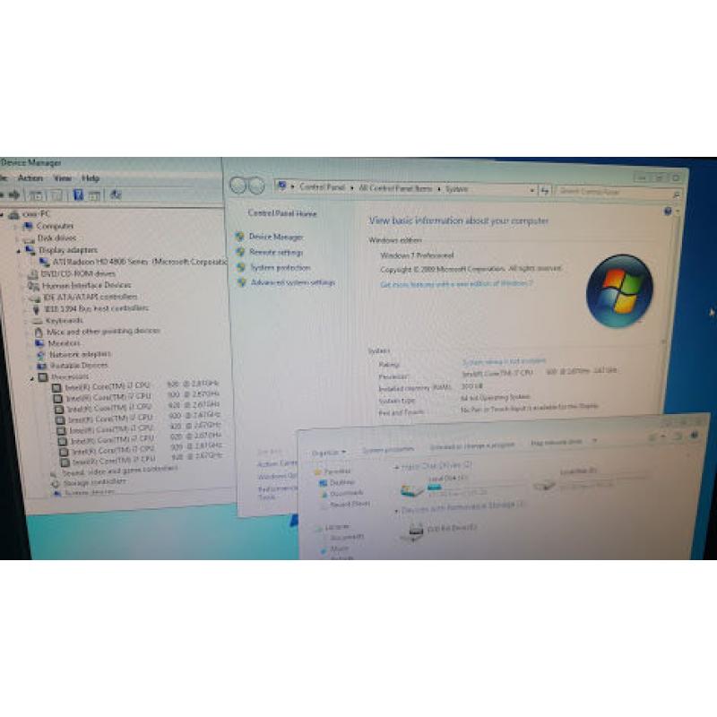 Gaming HP Desktop PC Pavilion Core i7 920 Quad 8 GB Ram ,750GB HDD