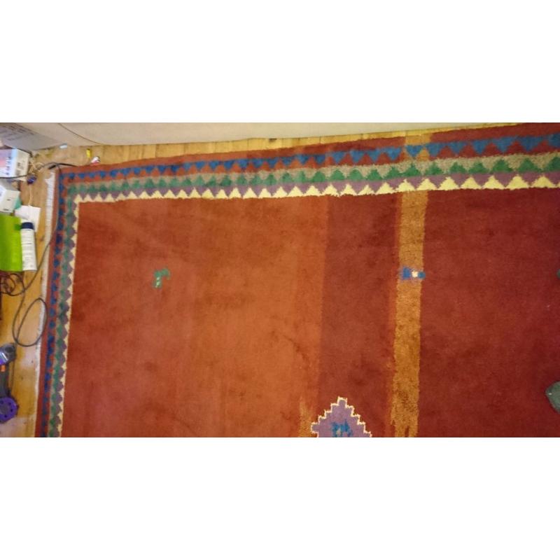 Rug for sale, large handmade indian wool rug