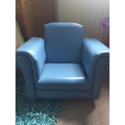 Children's faux leather arm chair