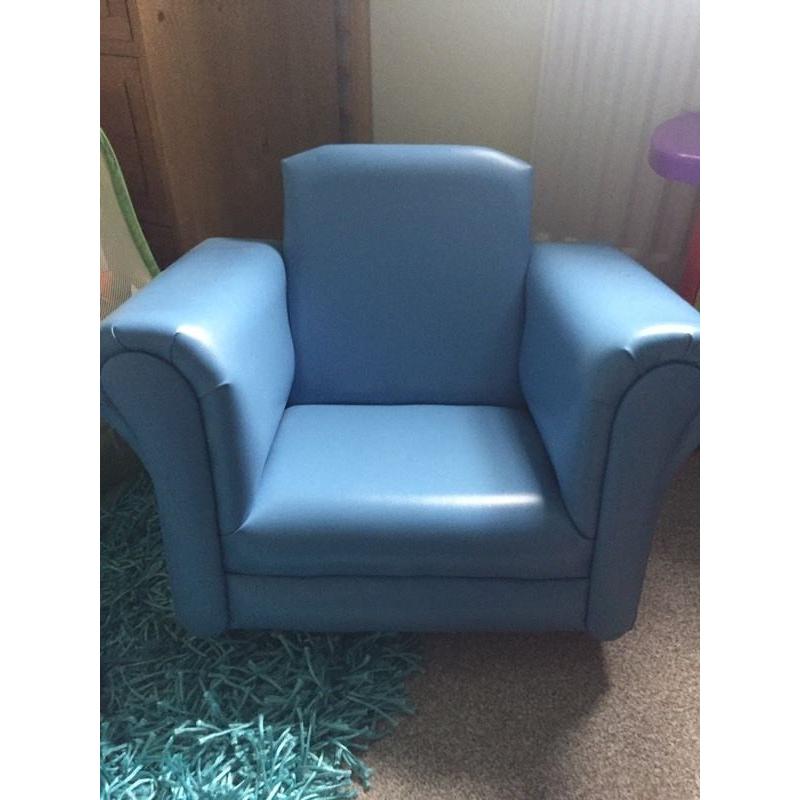 Children's faux leather arm chair