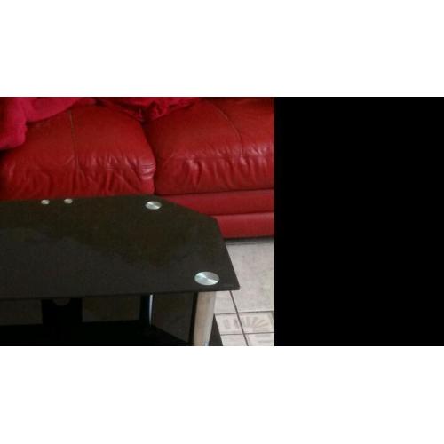 Glass tv stand