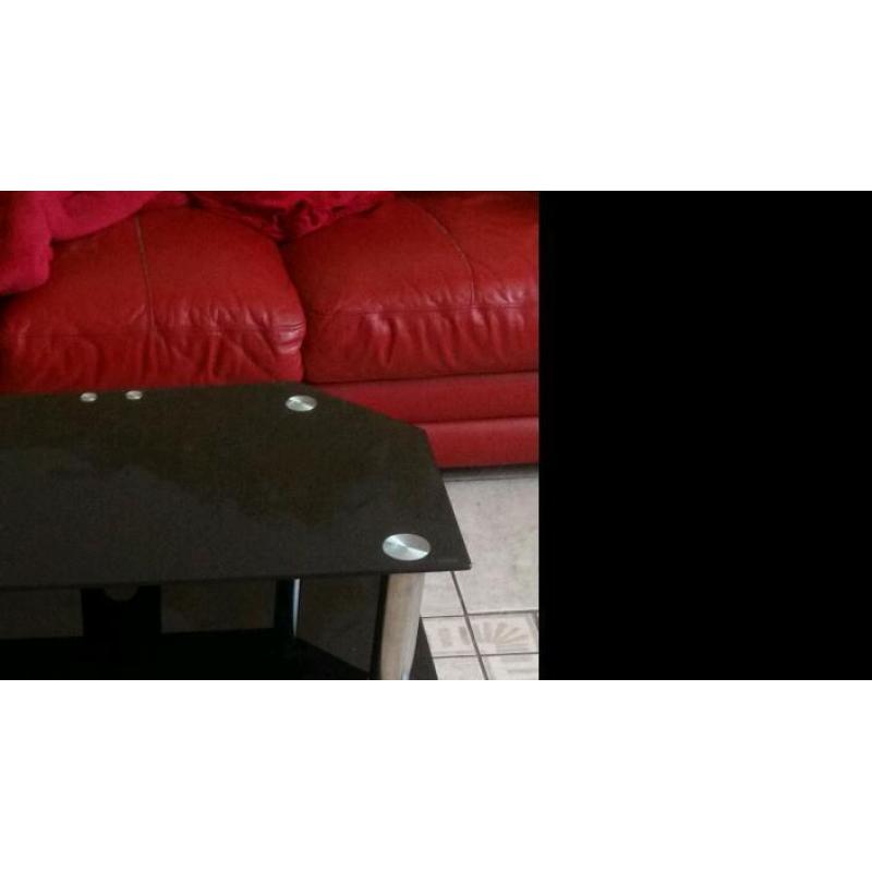Glass tv stand