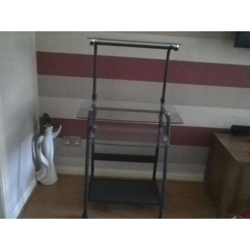 3 Tier Glass Computer Desk