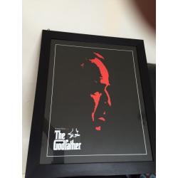Glass Picture Frames 3x Godfather and Scarface, movie, film Framed pictures