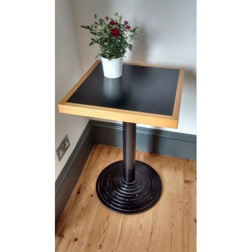 Small black table