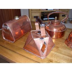 Various Copper items for display