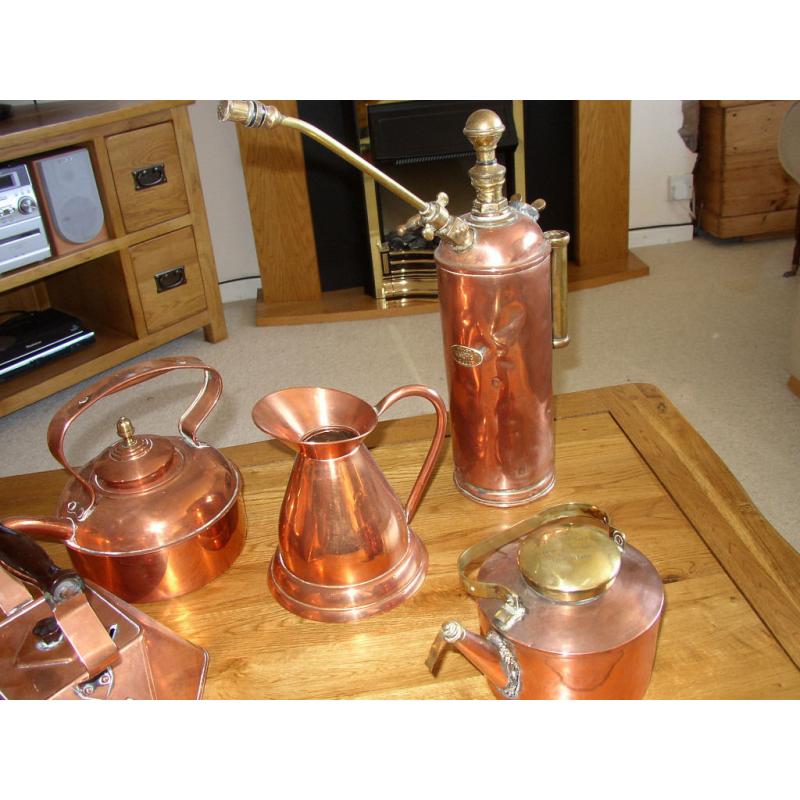Various Copper items for display