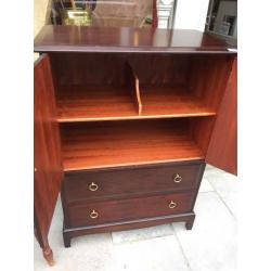Stag Cabinet - has drawers and cupboard space. Size W 32in D 18in H 44in. Free local delivery.