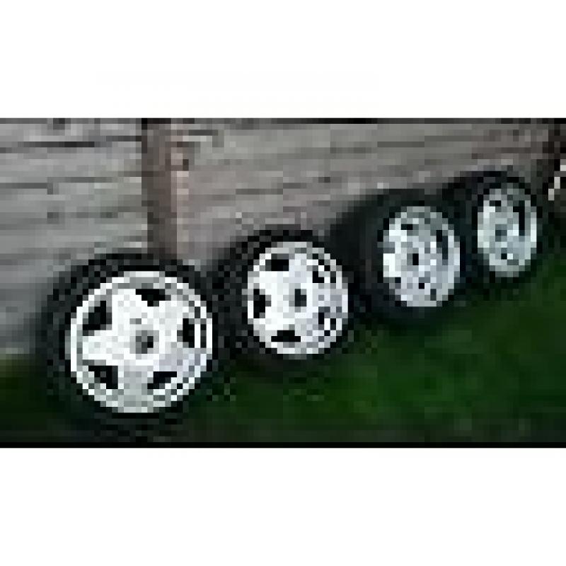 Set of 4 16" 4x100 Borbet A wheels with tyres staggered 7.5J & 9J VW RENAULT ETC