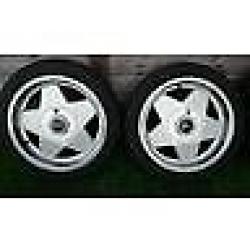 Set of 4 16" 4x100 Borbet A wheels with tyres staggered 7.5J & 9J VW RENAULT ETC