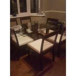 Table and 6 chairs