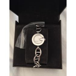 GUCCI ladies charm watch diamond and mother of pearl face