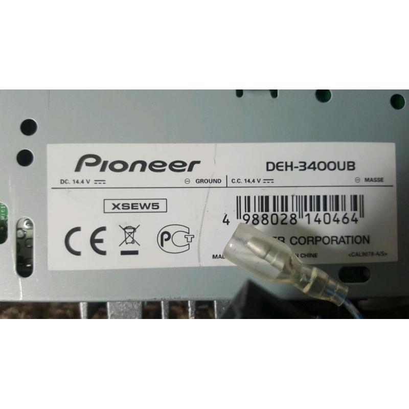 Pioneer car cd player USB aux