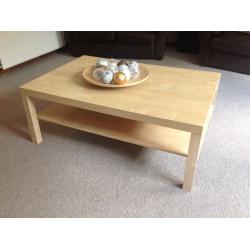 IKEA coffee table light beach wood colour
