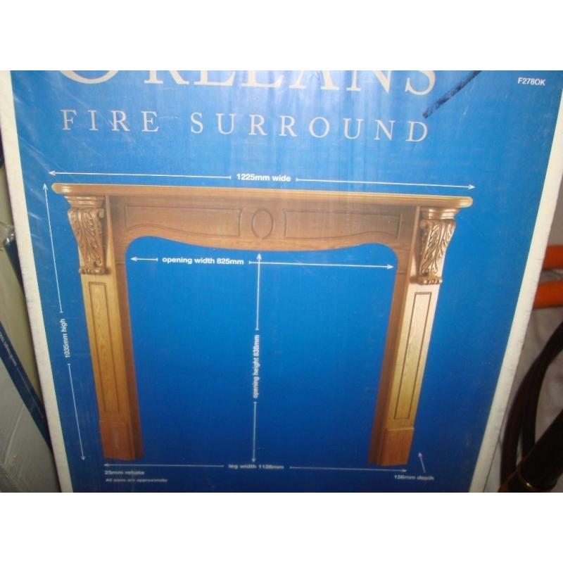 B & Q Fire Surround New in box. Fire Not Included