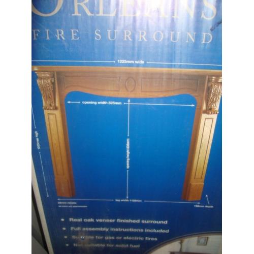 B & Q Fire Surround New in box. Fire Not Included
