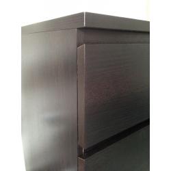Ikea Malm 4 Drawer Chest - Dark Brown