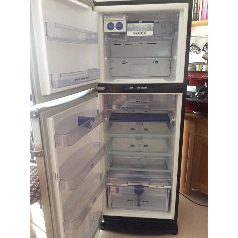 Stainless steel Whirlpool fridge freezer