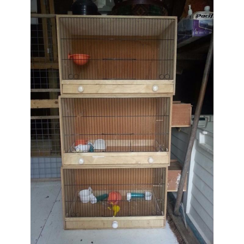 Hand made plywood bird cages 24x16x14, budgies, canary