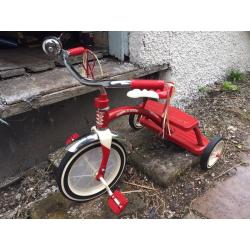 Classic red radio flyer trike - as new never used