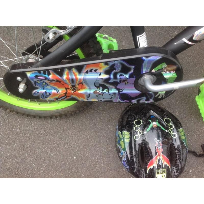 Ben 10 kids bike and helmet good condition