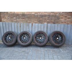 Vauxhall Astra Black alloys and tyres