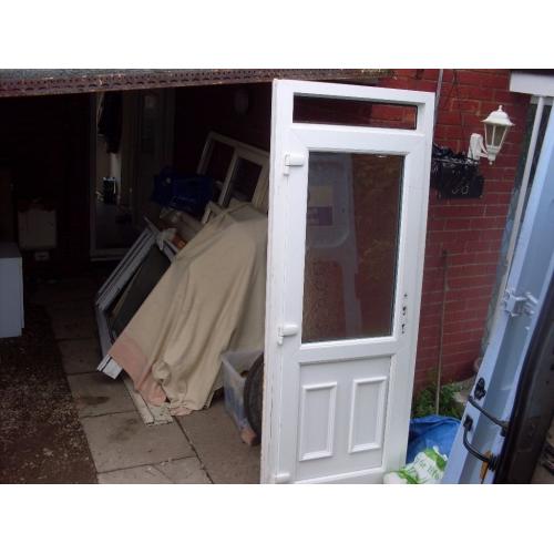 upvc door with top skylight option