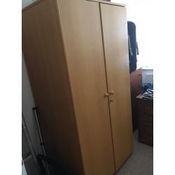 Heavy solid wooden wardrobe