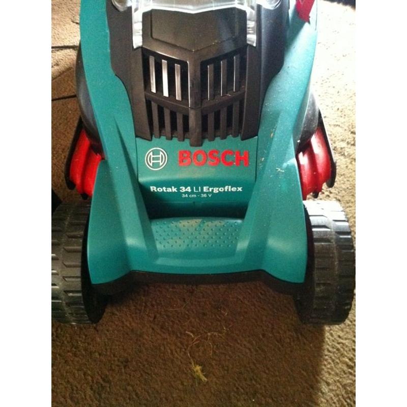 BOSCH ROTAK 36 VOLT CORDLESS LAWNMOWER
