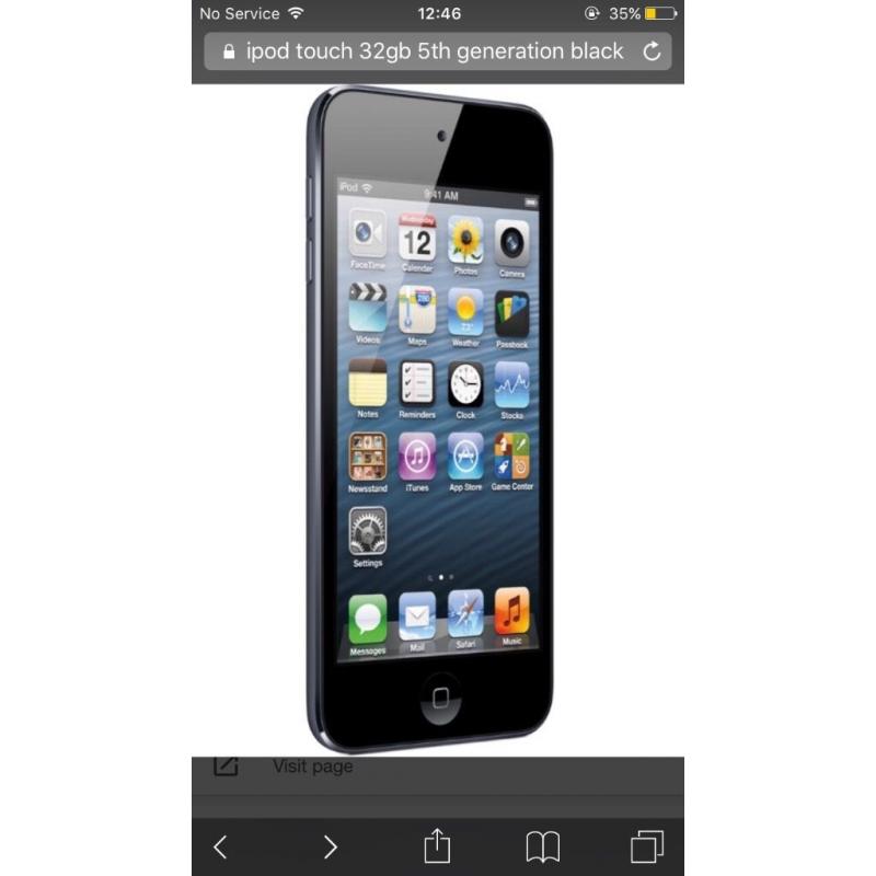 iPod touch 32gb black 5th gen