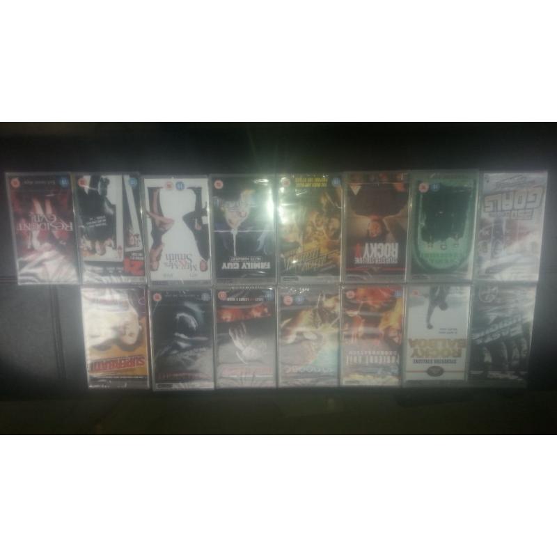 15 Sony PSP UMD Film Bundle Boxed Brand New Factory Sealed UMDs 15 PSP Films