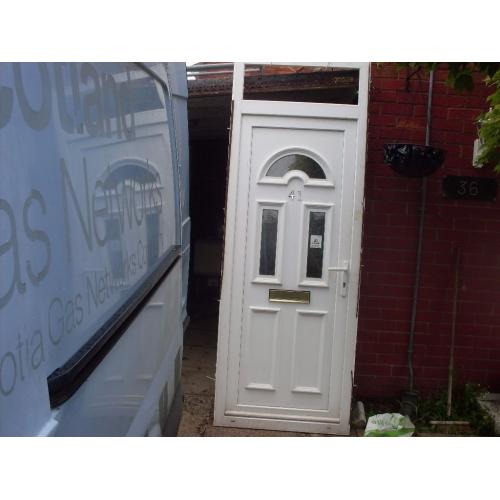 nice chunky upvc door with 2 size option and sky light is optional