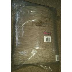 Catherine lansfield chunky knit throw in natural