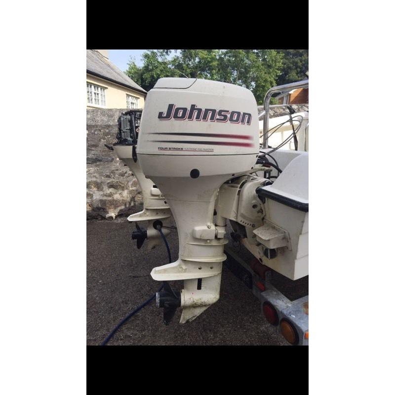Marine HardGlass fishing boat (south Africa) great boat!! x2 johnson 40hp four stroke outboards