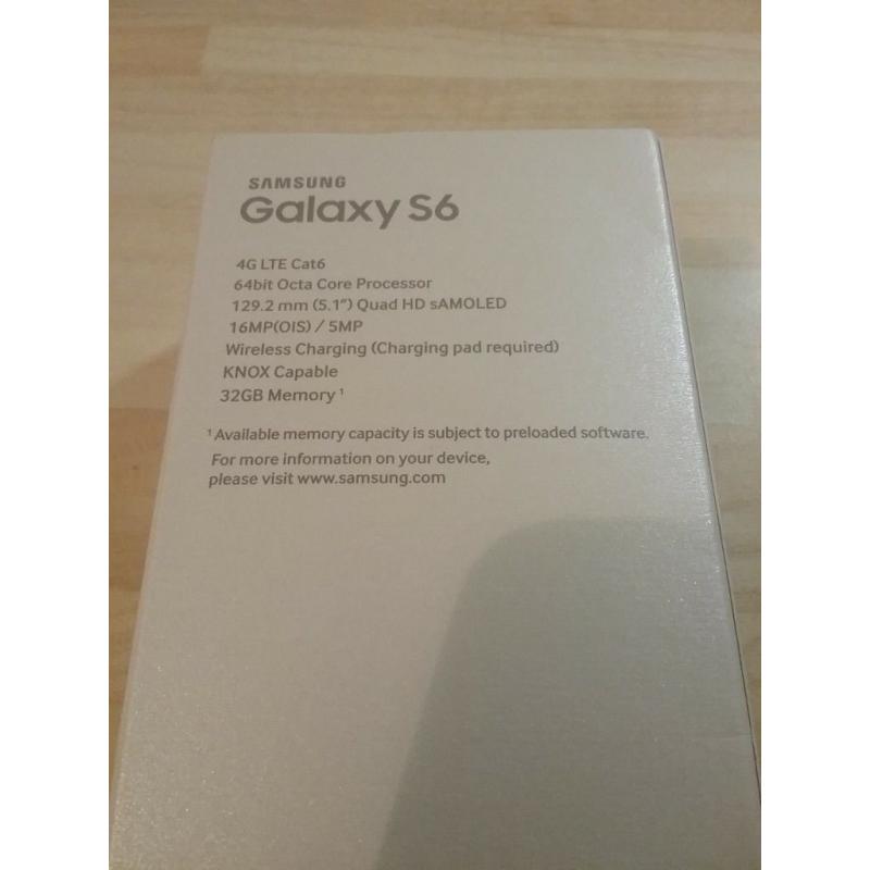Galaxy S6 4gLTE 32gb unlocked new in sealed box