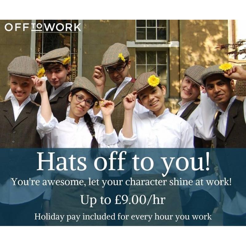 Flexible Shifts for Waiters & Bartenders at Extraordinary Events!
