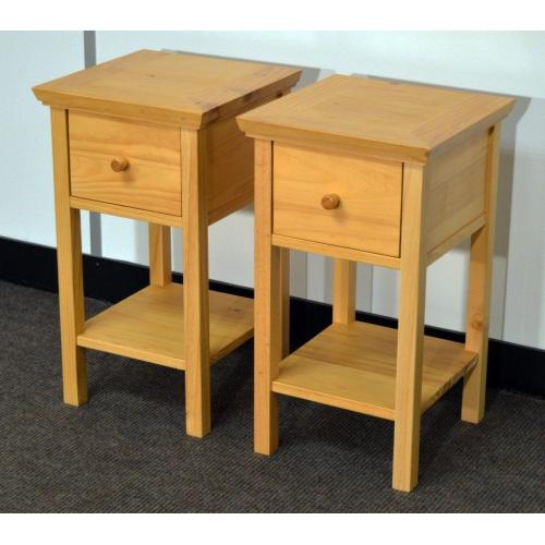Ontario Pine 1 Drawer Bedside Tables x 2. Brand new. Lanark. Can deliver locally