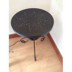 Black metal table