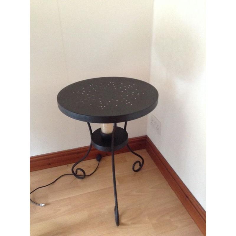 Black metal table
