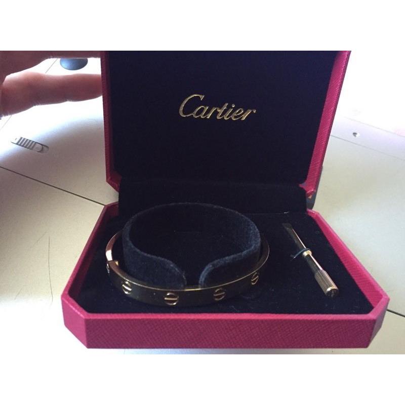 Cartier love bangle in mint condition stamped 18ct gold