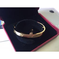 Cartier love bangle in mint condition stamped 18ct gold