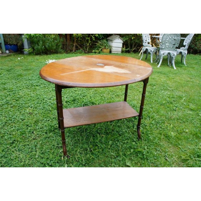 antique victorian folding side /card table