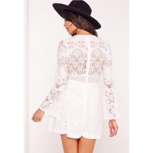 Size 8 Missguided White Lace Skater Dress still with tags