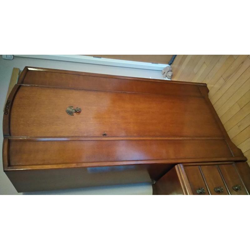 Vintage Wardrobe and Mirrored Chest of Drawers