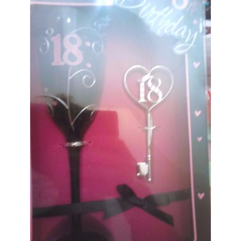 18th glass + key