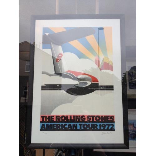Rolling Stones 1972 American Tour poster (mounted and framed)