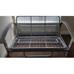 Double metal action sofa bed