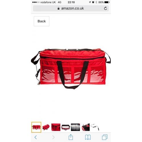 12V Large Heated Indian Chinese Take Away Hot Food Insulated Delivery Bag