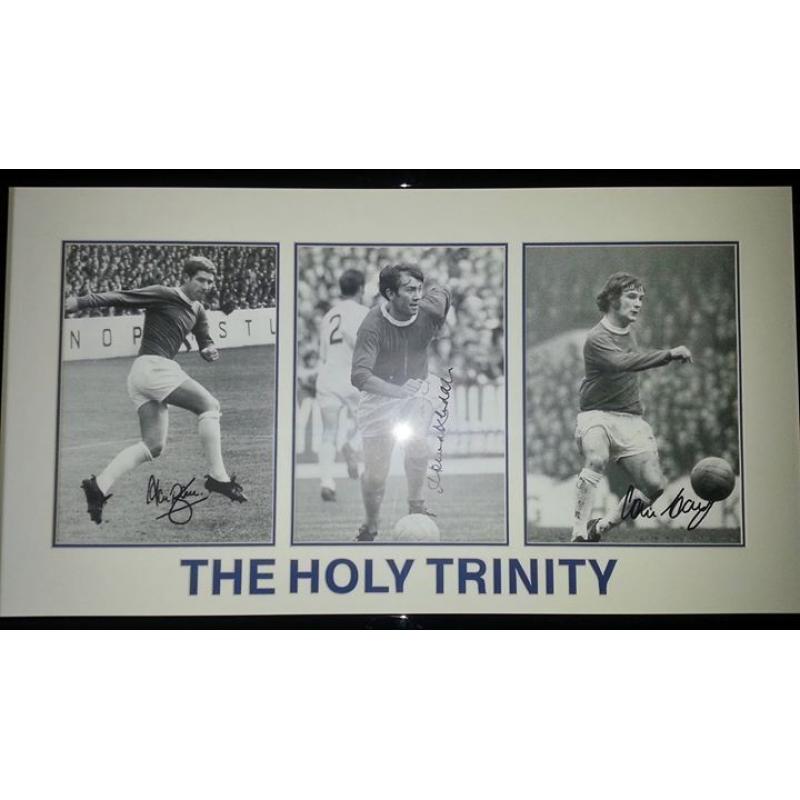 EVERTON - THE HOLY TRINITY SIGNED & FRAMED PHOTO DISPLAY + COA