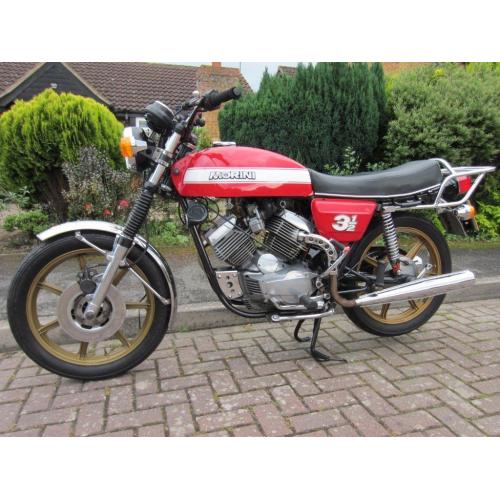 1977 Moto Morini 3 1/2 Strada. Rare Italian classic V twin motorbike in very good condition